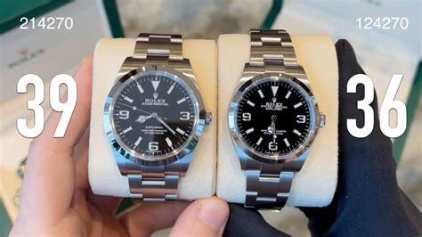 rolex 124270 vs 214270|rolex explorer 36mm specs.